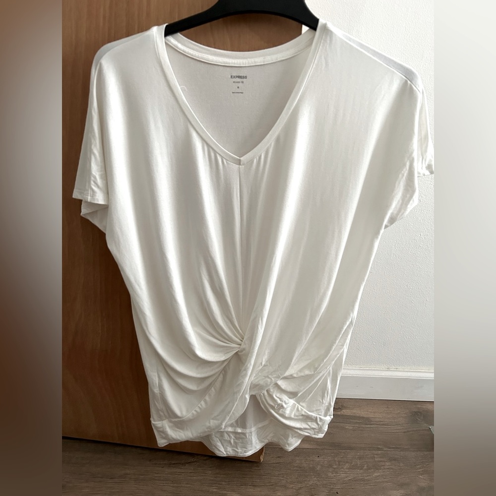 Express Relaxed Fit Gathered Tunic Style Tee Size XS